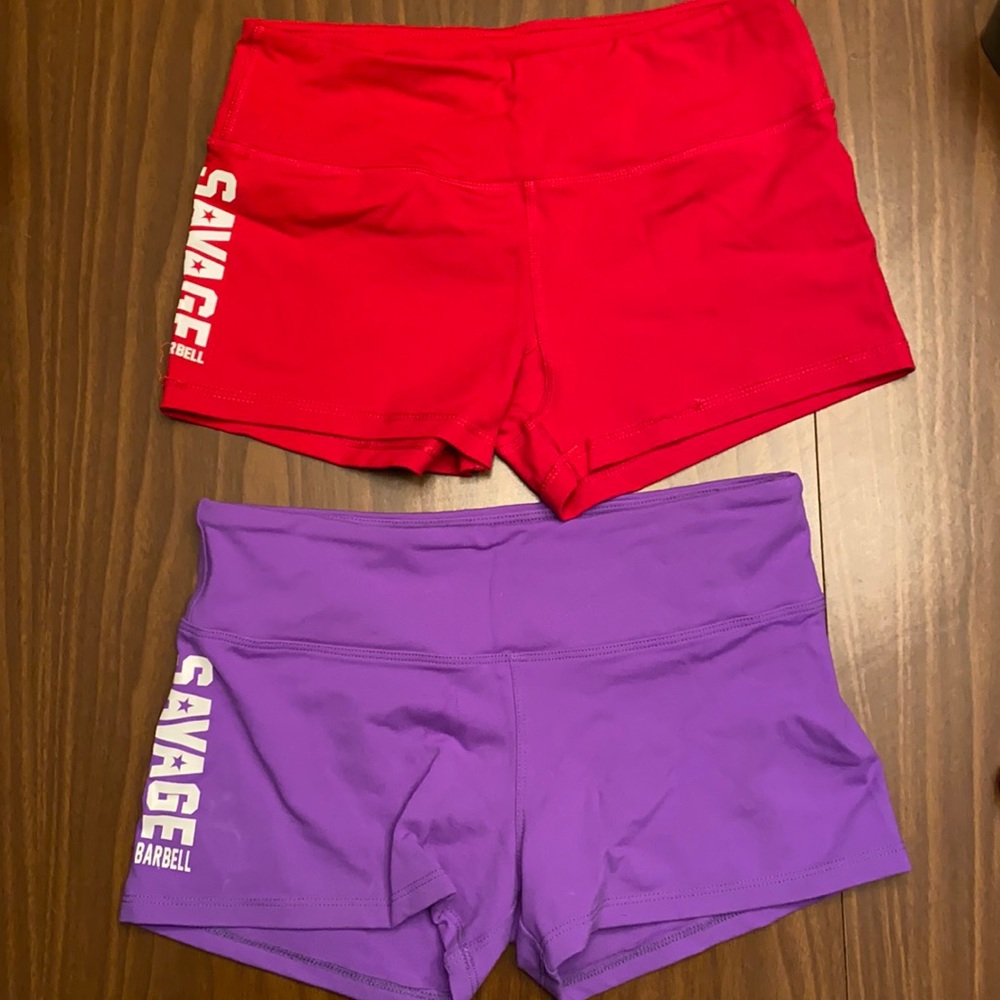 2 Pair Size Small Savage Barbell Shorts